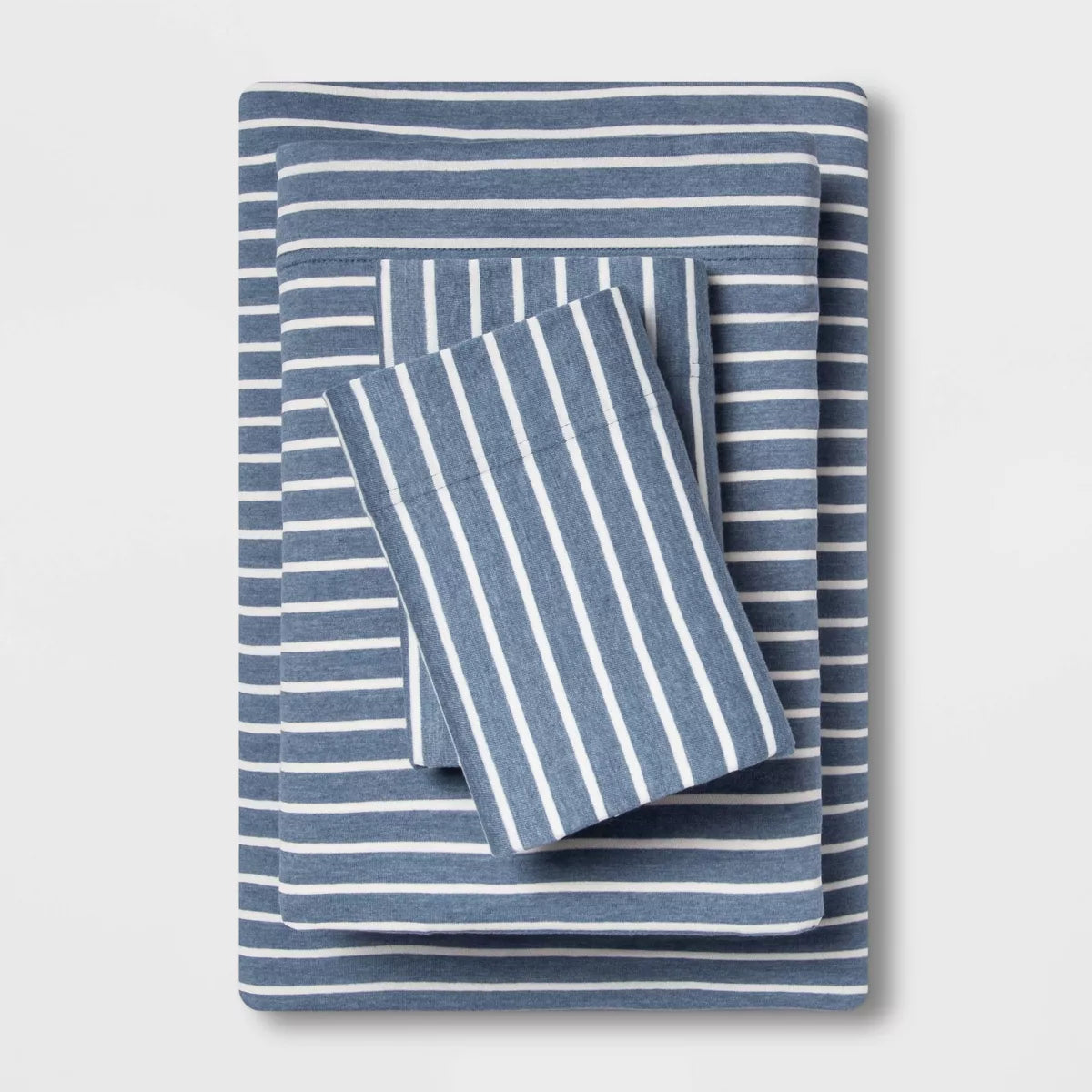 Blue Stripe Printed Jersey, Twin
