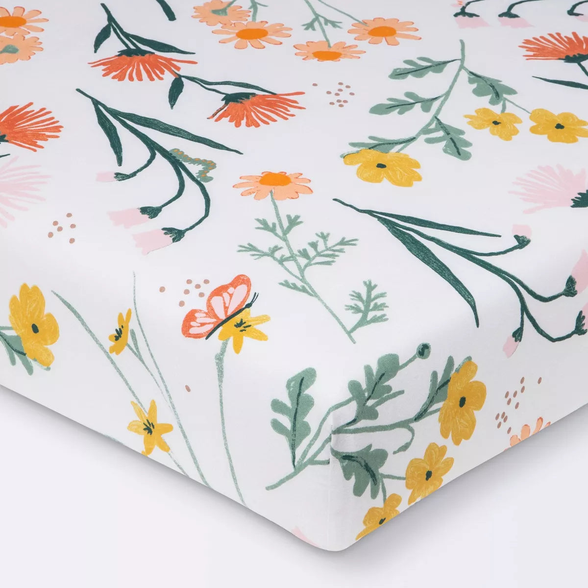 Garden Floral, Fitted Crib Sheet