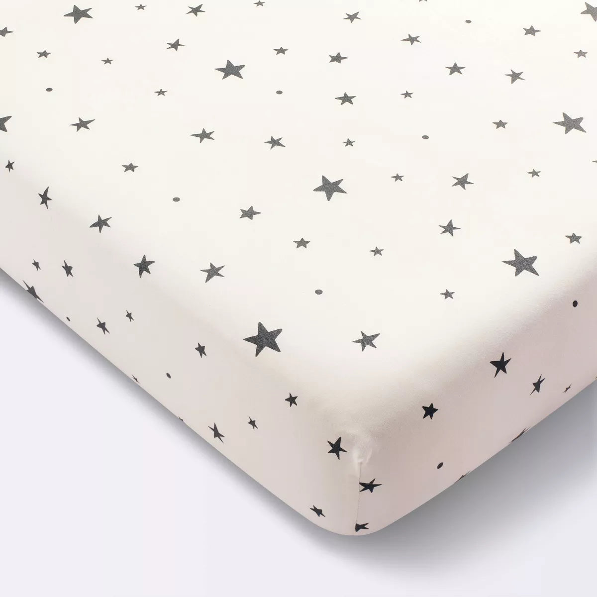 Grey Scatter Star, Fitted Crib