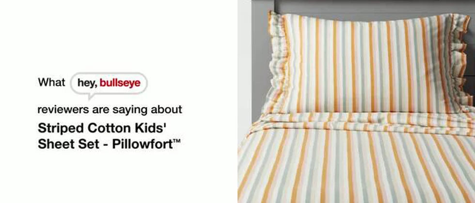 Striped Cotton Kids' Sheet Set - Pillowfort™ (TWIN)